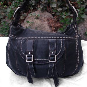 Fossil Soft Leather Black Hobo